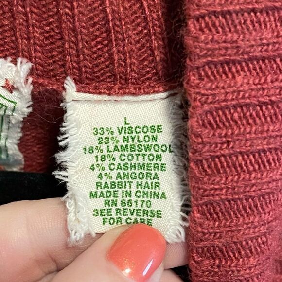 Sparrow-Anthropologie- Women’s Rust Red Double Breasted Button Front Cardigan, L - Picture 2 of 7